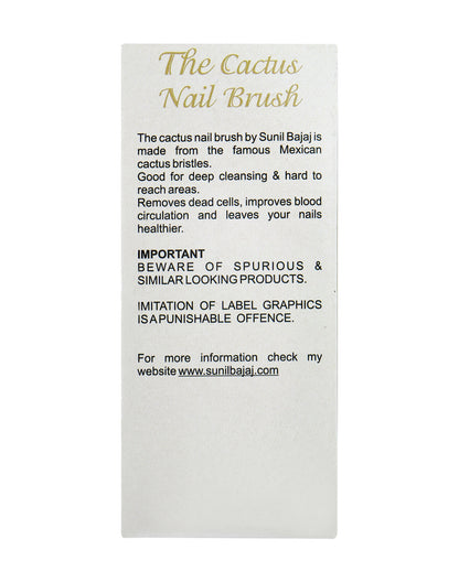 Wooden Cactus Nail Brush (Natural Fibre Nail Brush)